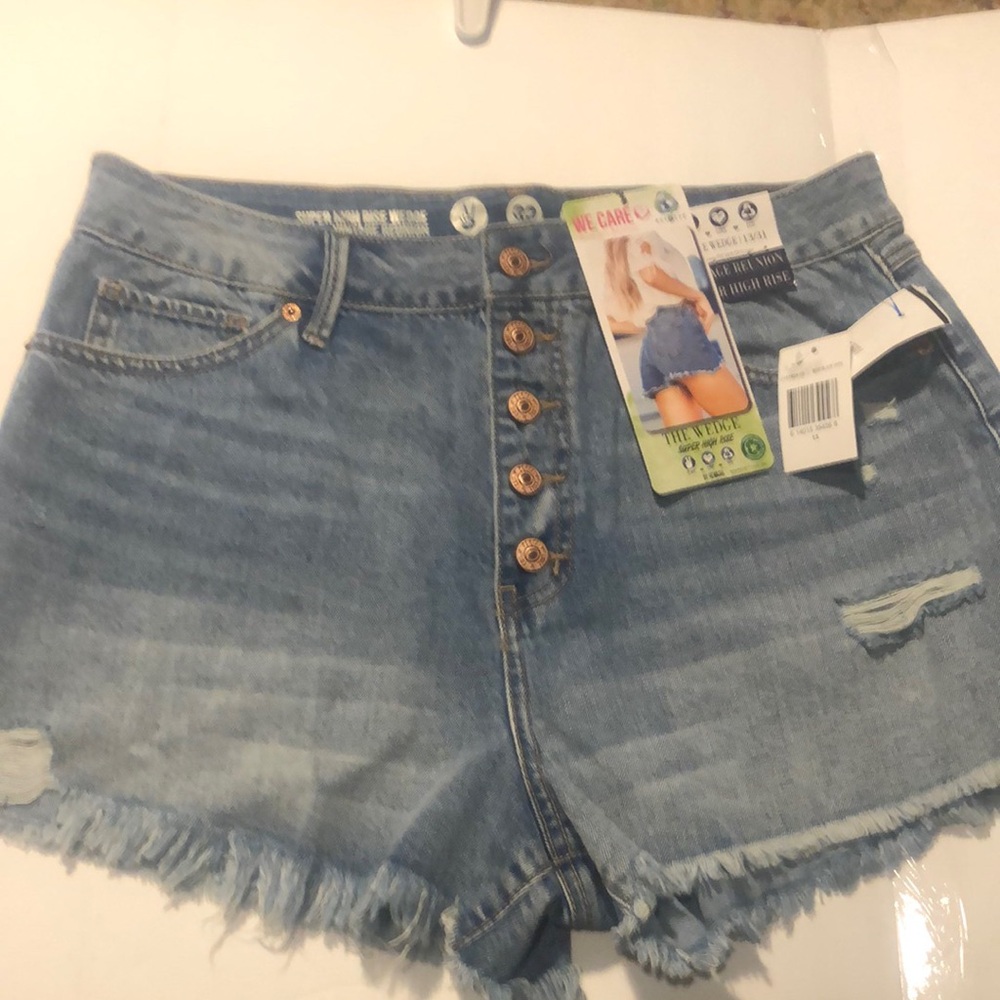 Rewash super high wedge button fly shorts